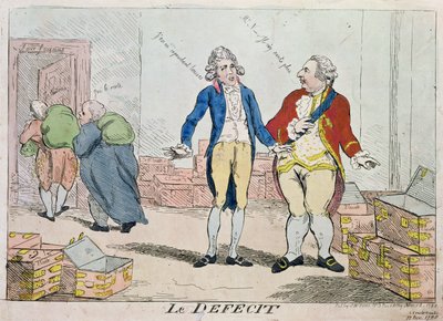 Le Deficit, 1788 by Isaac Robert Cruikshank
